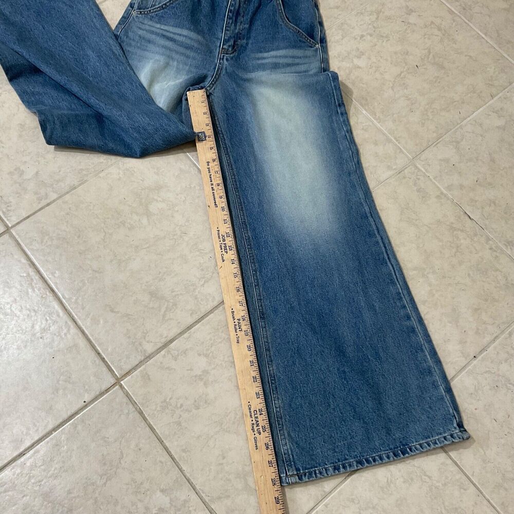 Wide Leg Baggy Jeans Suspenders O2 denim women’s size 2 - Picture 7 of 13